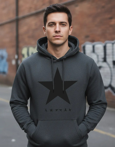 David Bowie Sudadera Hoodie Blackstar Rock Hombre Mujer