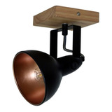 Lampara Aplique Madera 1 Luz E14 Negro