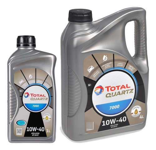 Aceite Total Quartz 7000 5l Para Peugeot 207 Compact 1.4 N