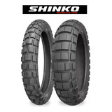 Llantas Shinko 90/90-21 Y 130/80-17 E805 Tl Adv Trail M+s