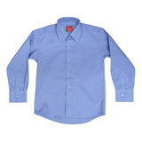 Camisa Manga Larga Oscar Azul Francia 1 2 3 Y 3x  Con Moño