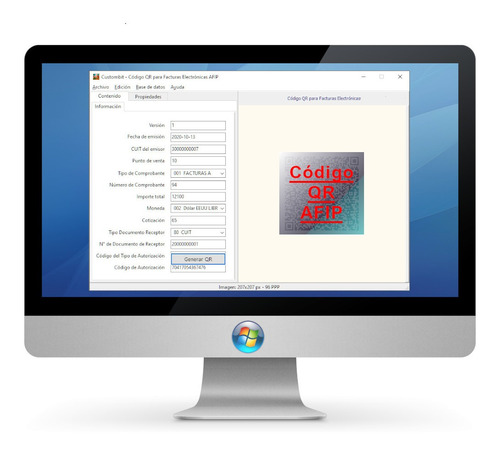 Programa Generador De Códigos Qr Afip (factura Electrónica)