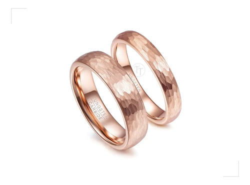 Argolla Tungsteno Rose Gold Plating 18k By Thi Tur®
