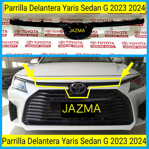 Parrilla Delantera Yaris Sedan G 2023 2024 Original Toyota  Foto 6