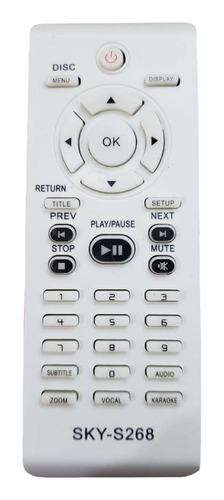 Controle Dvd Philips Karaokê Rcyf172, Dvp3040 Skys268 C0772