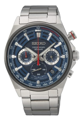 Reloj Pulsera  Seiko Ssb407p1 Del Dial Azul