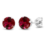 Gem Stone King Red Creado Ruby 925 Sterling