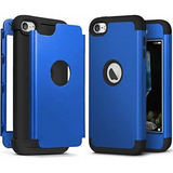 Funda Para  iPod Touch De 7th Color Azul Brillante Y Negro