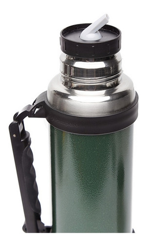 Termo Mate Acero Pampero Iguazu 1.1 Lt Inox- Prestigio Verde