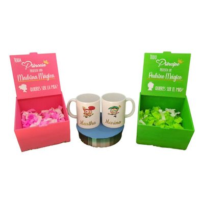 Cajas Petición Padrinos Mágicos Mdf Personalizadas Tazas | Meses sin interés