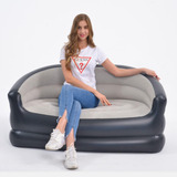 Sofá Inflable, Sofá Inflable Con Superficie Flocada Cómoda P