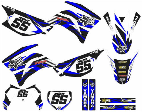 Kit Grafico Adesivo Motocross Trilha Xtz 250