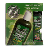 Shampoo Herbal Anti Caída Verde Natural.