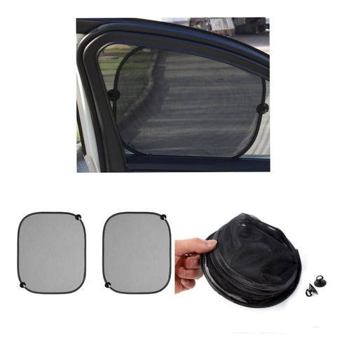 Set De 2 Sombrillas Para Ventanas De Auto Cortina Para Sol