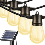 Guirnalda De Luces Led Solares  10 Metros + 10 Ampolletas