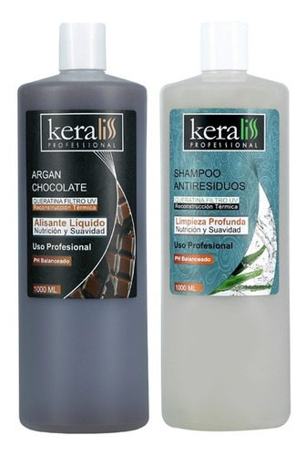 Kit Keratina Keraliss Choco + Ant-residuos Aloe Vera 1000 Ml