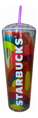 Vaso Starbucks Modelo Domo De Colores Verano 2023 710ml