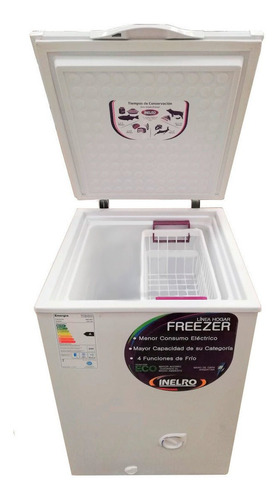 Freezer Inelro Fih-130 135lts Inverter Color Plata