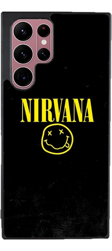 Funda Para Galaxy Nirvana Rock Banda Carita Letras Negro