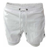 Pantaloneta Deportiva Con Licra (blanco)