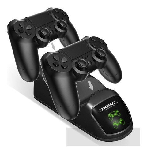 Cargador Doble Gamepad Pro Mandos Control Ps4 Pantalla Led