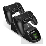 Cargador Doble Gamepad Pro Mandos Control Ps4 Pantalla Led