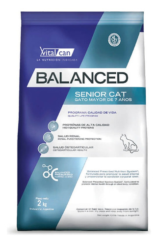 Vitalcan Balanced Gato Senior 7,5 Kg