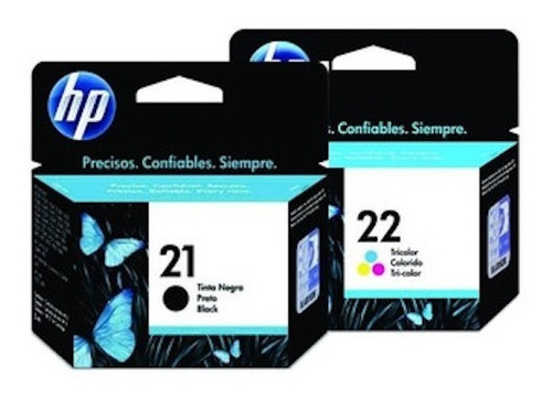 Cartuchos Hp 21 Negro + 22 Color Originales