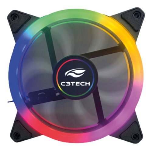 Fan Cooler Led Rgb Para Gabinete Pc Gamer Molex 120mm 12cm