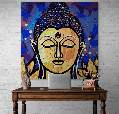 Cuadro En Lienzo Tayrona Store Para Sala Budda 001 90x90cm