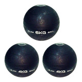 Kit Medicine Ball Slam Ball Bola Peso Crossfit 4kg 4kg E 6kg