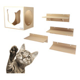 Kit Play Gatos Nekocat Nicho E Prateleiras Cj 05 Pcs