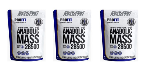 Kit: 3 Anabolic Mass 28500 3kg - Profit - Pronta Entrega