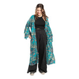 Kimono Mujer De Seda La India, Saco Abierto, Amplio