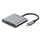 Hub Adaptador Usb C 3 Em 1 Hdmi Notebook Nintendo Cabletime