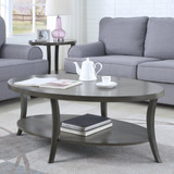 Roundhill Furniture Perth Mesa De Centro Ovalada