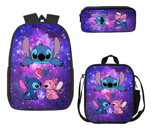 Conjunto Mochila Tres Piezas De Dibujos Animados Sacola