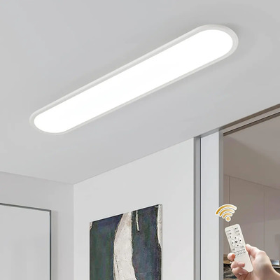 Garwarm Lampara Techo Moderna LED 48W Regulable Para Cocina Recamaras Con Control Remoto 1.0m Blanco | Envío gratis