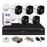 Kit Intelbras 5 1220b Full Color Dvr Mhdx 3108 C/1tb Purple