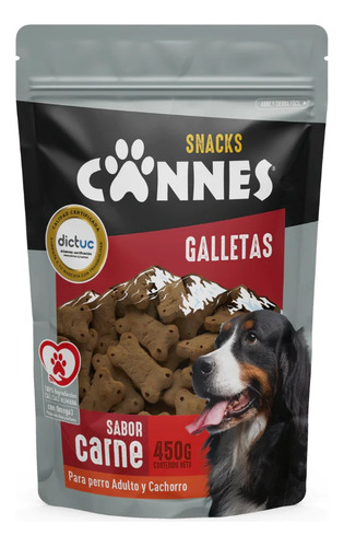 Snack Perro Galleta Cannes Sabor Carne 450gr