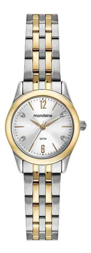Relógio Mondaine Prata Dourado Feminino 32587lpmvbe3 21cm