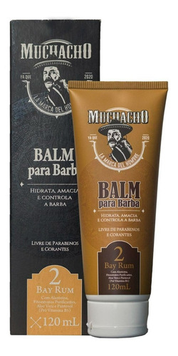 Balm Hidratante Para Barba Bay Rum - Muchacho Fragrância Rum E Canela