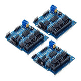 3 Pzs Sensor Shield Expansion V5.0 Arduino Uno Mega Leonardo