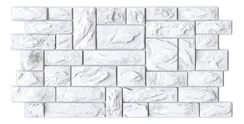 Panel Pvc 3d Realista 10uds/4,8m2 Piedra Blanca 97,7x49,3cm