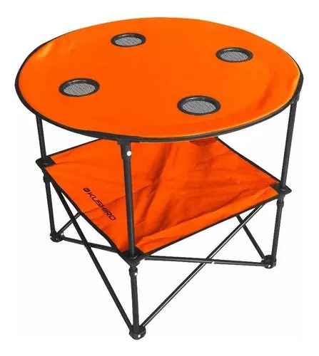 Mesa De Camping Plegable Con Portavaso Mcp01 Kushiro