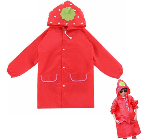 Poncho Impermeable Capa Lluvia Niños Niñas Kinder Escuela