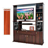 Mueble Modular Tv Led Audio Platinum 553 Color Cedro