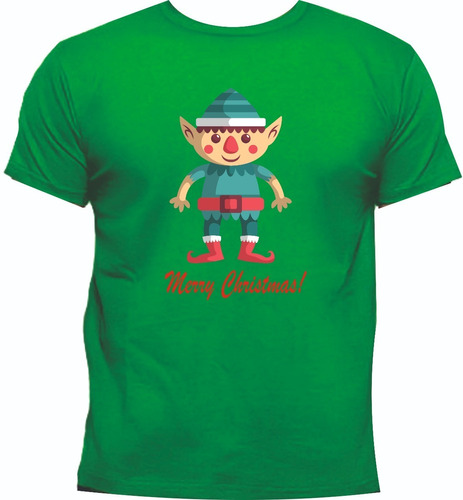 Camisetas Navideñas Duende Elfo Navidad Hombre Dama Y Niños