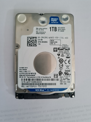 Hd Para Notebook Western Digital Wd Blue 1tb Sem Uso