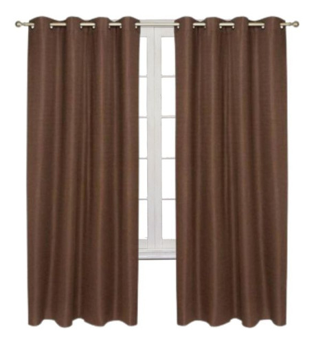 Set De 2 Paños Cortinas Black Out 230x140cm Para Living